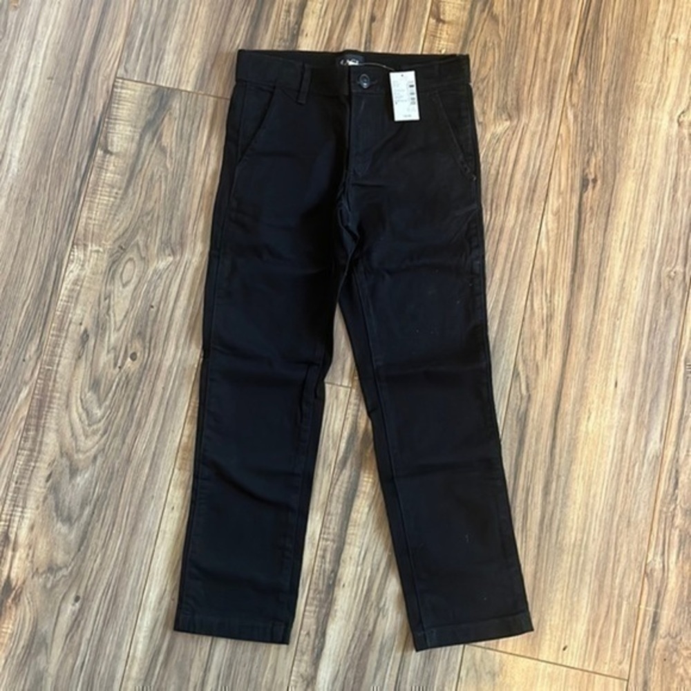 NWT The Children's Place Boys Stretch Skinny Chino Pants,Black Single, size 7